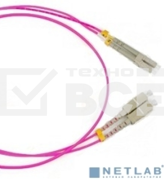 Патч-корд Hyperline FC-D2-504-LC/PR-LC/PR-H-10M-LSZH-MG Патч-корд волоконно-оптический (шнур) MM 50/125(OM4), LC-LC, duplex, LSZH, 10 м