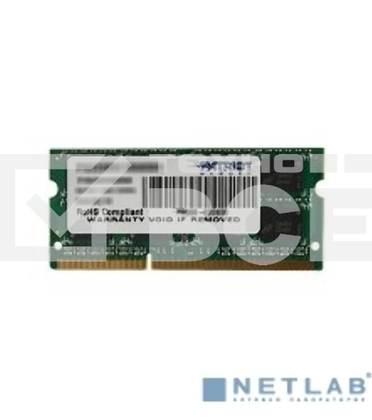 Оперативная память Patriot, DDR3, 8GB (1x8 GB), 1600 MHz, CL11, SO-DIMM