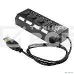 Концентратор USB 2.0 Gembird UHB-243-AD с подсветкой и выключателем, 4 порта, блистер, фото2