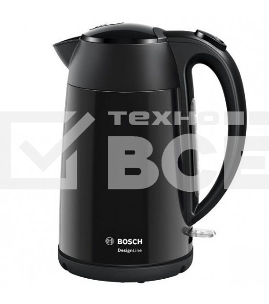 Чайник электрический Bosch TWK3P423 1.7л. 2400Вт черный (корпус: нержавеющая сталь)
