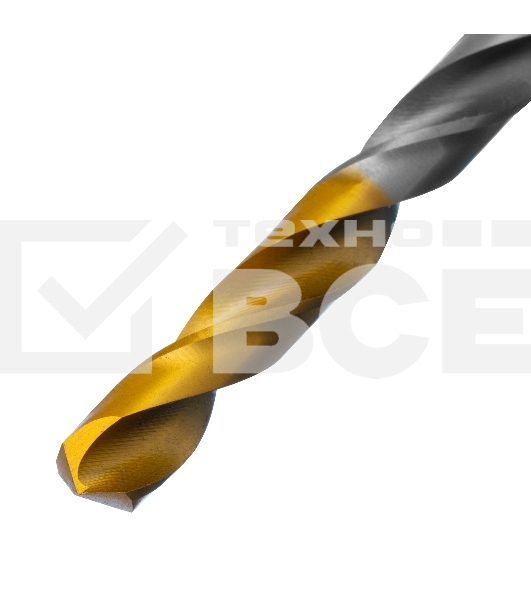 Сверло спиральное по металлу 6,5 x 100мм, Р6М5, Golden Tip Denzel