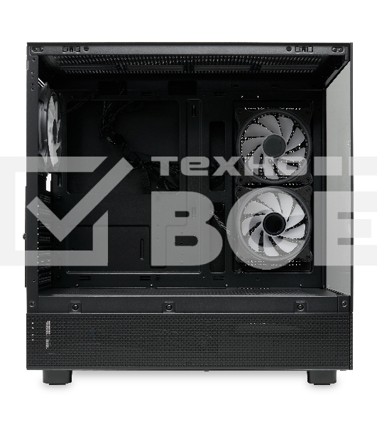 Компьютерный корпус HSPD F710, Panoramic Mid Tower, черный, TG, 0.5 SPCC, 3x120мм ARGb E-ATX, ATX, mATX, mITX 185/395/270мм 2x2.5