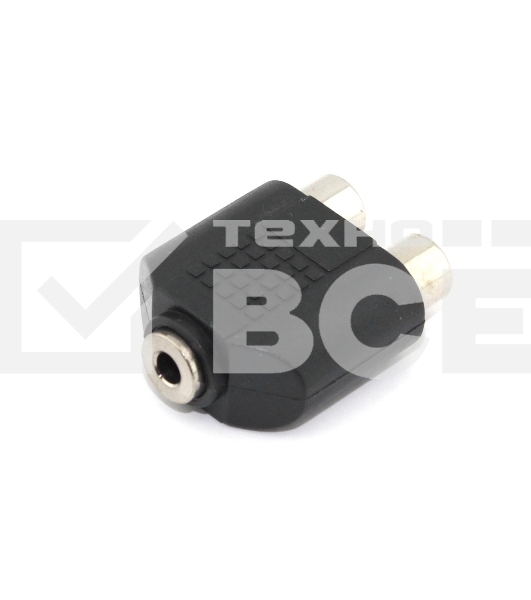 Переходник с RCA (тюльпан) 2 канала мама на miniJack