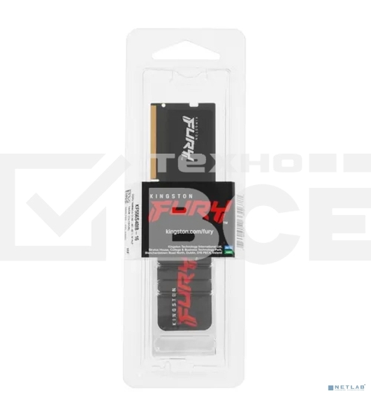Оперативная память Kingston Fury Impact, DDR5, 16GB (1x16 GB), 5600 MHz, CL40, SO-DIMM