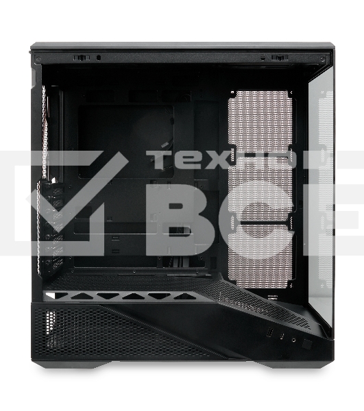 Компьютерный корпус без блока питания HSPD F711-TGbK, Panoramic Full Tower, Black, TG, 0.7 SPCC, no fans ATX, mATX, mITX 190/420/280мм 2x2.5', 2x3.5', 7xPCI 1xUSB-A 3.0, 1xUSB-C 445x235x475мм