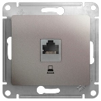 Механизм розетки комп. 1-м Glossa RJ45 кат.5е платина SchE GSL001281K, фото3
