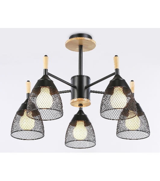 Светильник Ambrella light TR8015/5 BK черный E27*5 max 40W D600*385