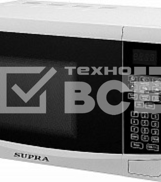 Микроволновая печь SUPRA 20SW27, Мощность 700вт, Объем 20 литров, Сенсорное управление, Таймер, 10 уровней мощности, 6 автоматических програм меню, цвет: белый