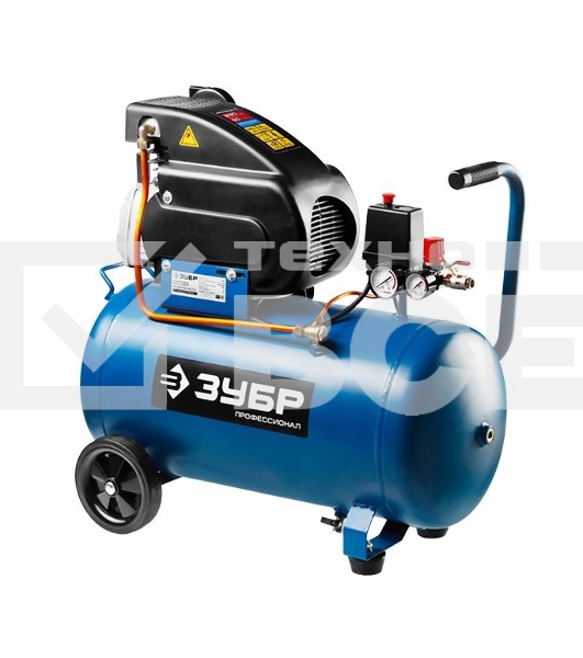 Компрессор Зубр ЗКПМ-240-50-1.5 воздушный поршневой масл. прямой привод 240л/мин 50л 8атм 1500Вт