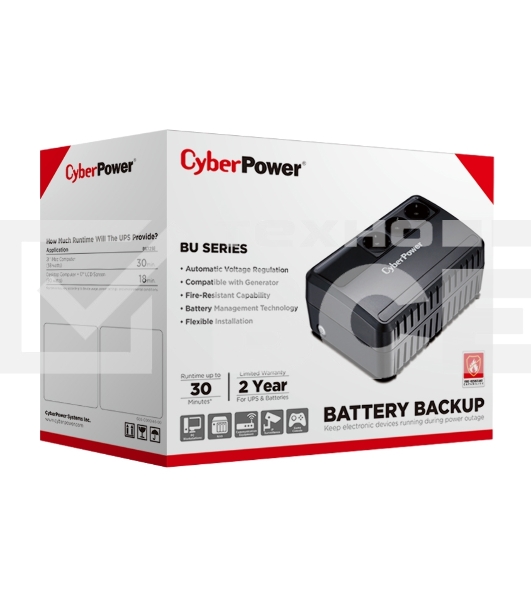 Источник бесперебойного питания CyberPower BU725E 725VA/390W (3 EURO) 