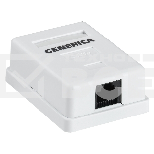 Розетка ITK GENERICA CS2-1C5EU-12-G настенная 49.2x65.5x25.2мм RJ45 ABS белый (упак.:1шт)