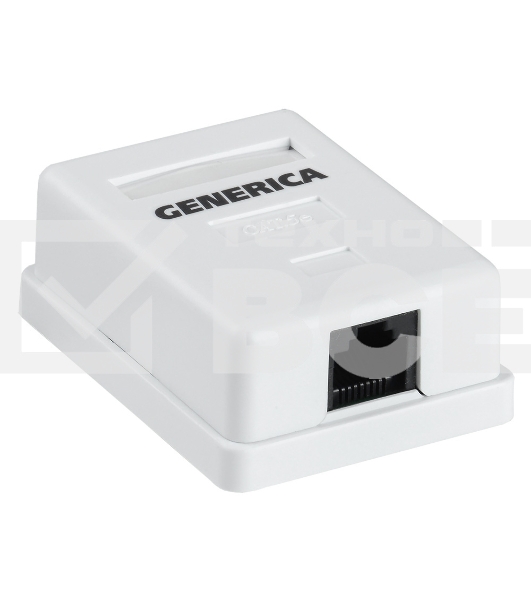 Розетка ITK GENERICA CS2-1C5EU-12-G настенная 49.2x65.5x25.2мм RJ45 ABS белый (упак.:1шт)