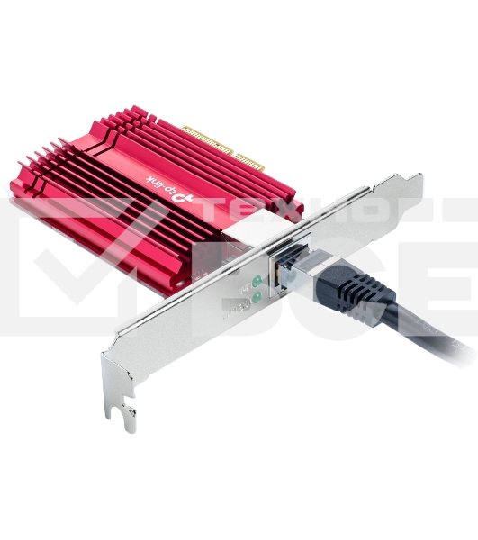 Сетевой адаптер 10 Gigabit PCI-E network adapter, 1 PCI Express 3.0 X4 interface, 1 100/1000/10000Mbps Ethernet port, come with Low-Profile and Full-Height Brackets