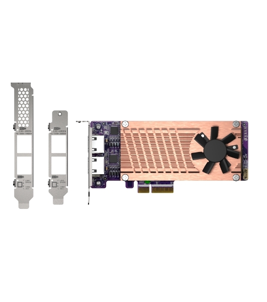 Плата расширения QNAP QM2-2P2G2T Expansion card 2 slots M.2 2280 NVMe. PCIe Gen3 x4 interface, 2x 2.5 GbE BASE-T.
