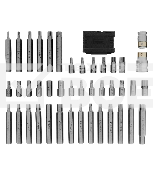 Набор бит HEX, TORX, SPLINE, шестигранный хвостовик 3/8