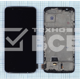 Дисплей для OnePlus 5T (TFT) черный с рамкой