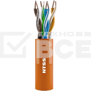 Кабель информационный NTSS NTSS-IN-UTP4-6-LSZH-GY кат.6 U/UTP 4X2X23AWG LSZH внутренний 305м серый