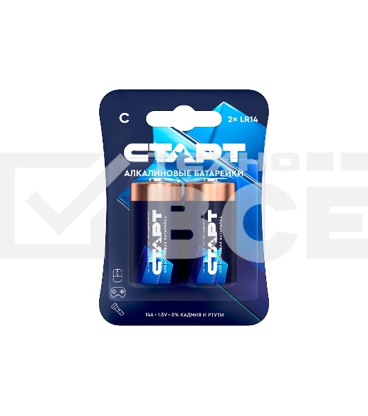 Батарейки СТАРТ LR14-BL2 20/160 (2 шт)