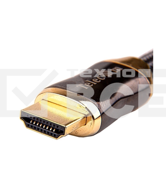 Кабель HDMI 19M/M,ver. 2.1, 8K@60 Hz 2m метал разъемы, нейлоновая оплетка Telecom <TCG300-2M>