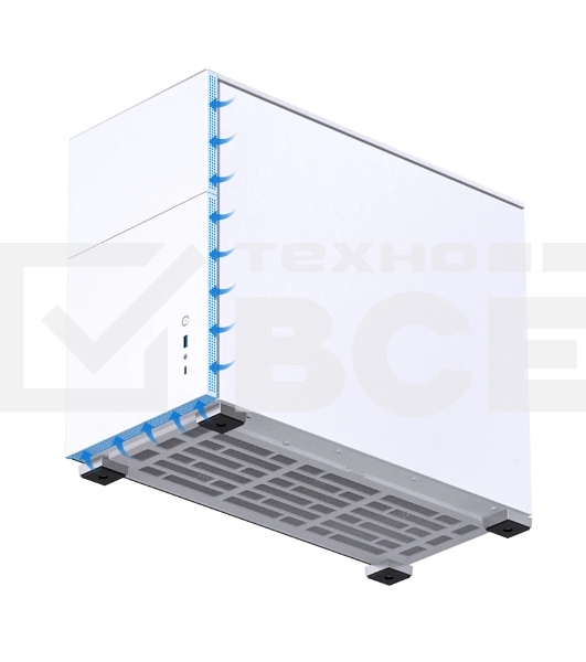 Корпус компьютерный Mini-Tower/ Case JONSBO D31 STD, Mini-Tower, TG, no fan, 1xUSB-A 3.2 + 1xUSB-C 3.2, mATX, mDTX, mITX White