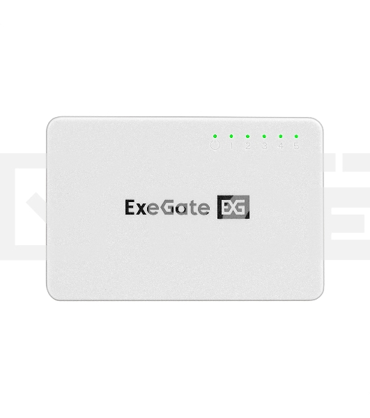 Коммутатор неуправляемый ExeGate EDGS-1005С (5-портовый гигабитный UTP 10/100/1000 Base-T, с функцией энергосбережения (EEE), настольный)