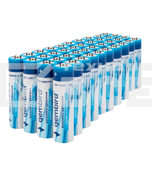 Батарейки щелочные/алкалиновые Gembird GB-LR6-40B, тип AA, 40шт, коробка