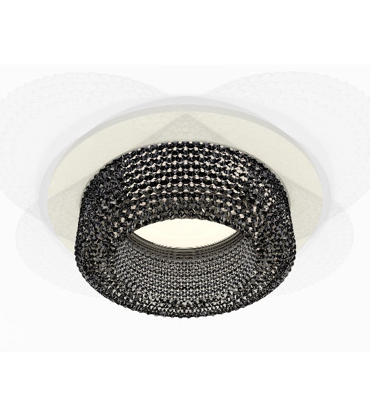 Комплект встраиваемого светильника Ambrella light XC7621021 SWH/BK белый песок/тонированный MR16 GU5.3 (C7621, N7192)