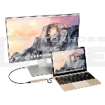 USB адаптер Satechi Slim Aluminum Type-C Multi-Port Adapter with Type-C Charging Port. Интерфейс USB-C. Порты USB Type-C, 2хUSB 3.0, 4K HDMI. золотой., фото4