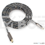 Кабель Cablexpert HDMI, серия Platinum, 4,5 м, v2.0, M/M, плоский, позол.разъемы, металлический корпус, нейлоновая оплетка, блистер, фото2