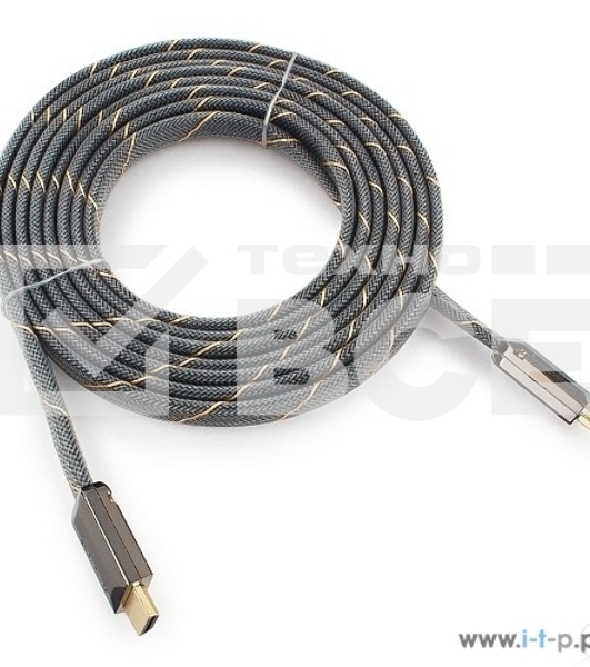 Кабель Cablexpert HDMI, серия Platinum, 4,5 м, v2.0, M/M, плоский, позол.разъемы, металлический корпус, нейлоновая оплетка, блистер