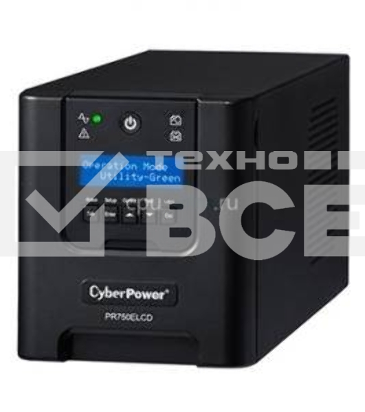 Источник бесперебойного питания CyberPower PR750ELCD 750VA/675W USB/RJ11/45 (6 IEC)