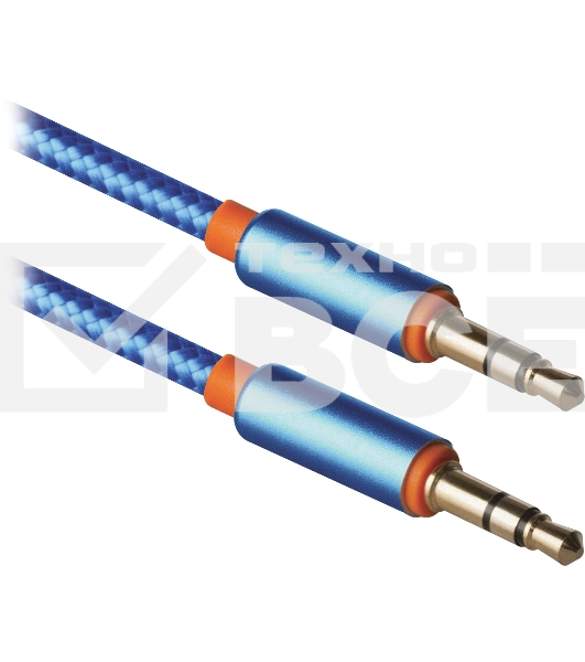 Кабель аудио Defender 3.5MM 1.2M Jack M- Jack Mсиний