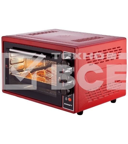 Мини-печь Kraft KF-MO3804KR красный