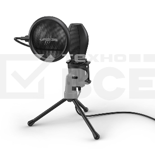 Микрофон проводной Hama Stream 400 Plus 2м черный