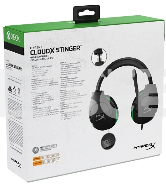 Гарнитура проводная HyperX Cloud Stinger черный/зеленый для: Xbox Series/One (4P5K1AA)