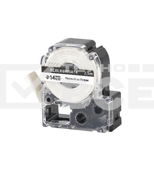 Кассета с лентой S'OK by Sakura Printing BLK6WBA14 для Epson, черный на белом, φ14мм/2.5м