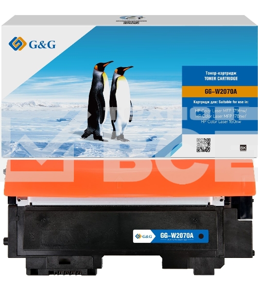 Картридж лазерный G&G GG-W2070A черный (1000 стр.) для HP Color Laser MFP 179fnw/178nw/150nw