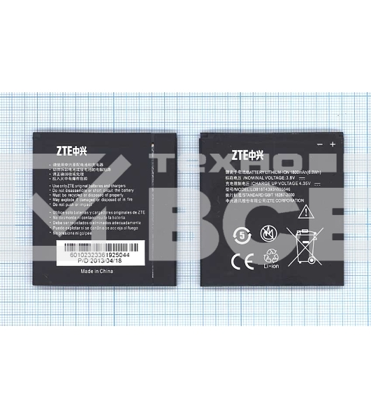 Аккумуляторная батарея Li3818T43P3H605646 для ZTE N909 ZTE V818 3.7V 5.92Wh