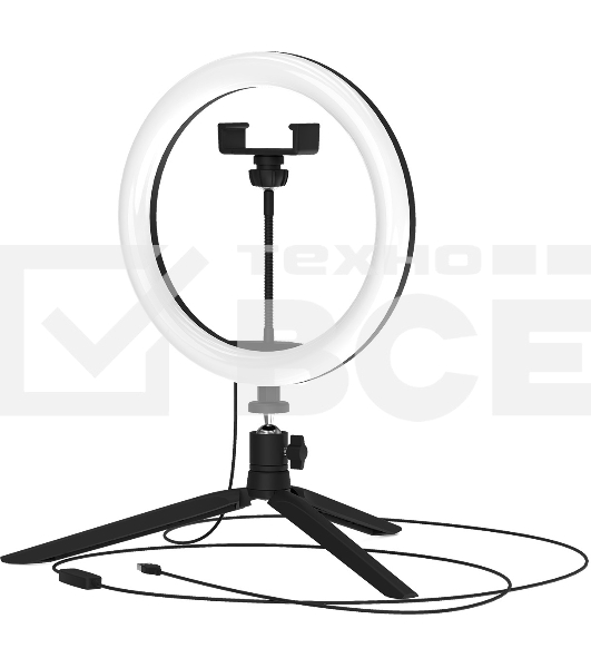 Светильник кольцевой Gauss 14W 700lm 3000-6500K 5V USB IP20 260x23мм черный дим пульт LED