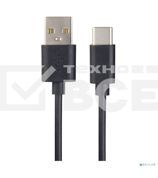 Кабель PERFEO USB2.0 A вилка - USB Type-C вилка, черный, 1 м., бокс (U4703)