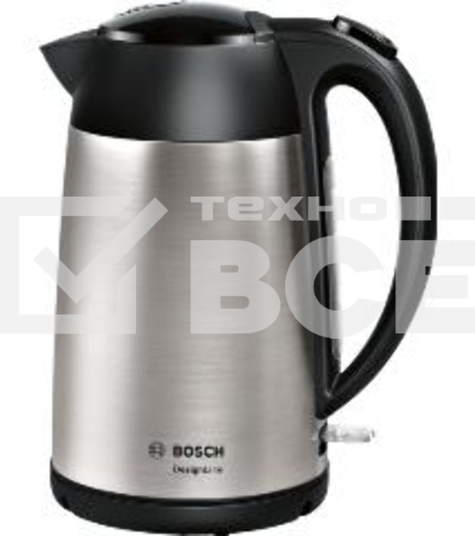 Чайник электрический Bosch TWK3P420 1.7л. 2400Вт черный (корпус: нержавеющая сталь)