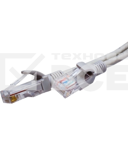 Патч-корд Suprlan 10-0142 UTP RJ-45 вил.-вилка RJ-45 кат.5E 1м серый LSZH 24AWG