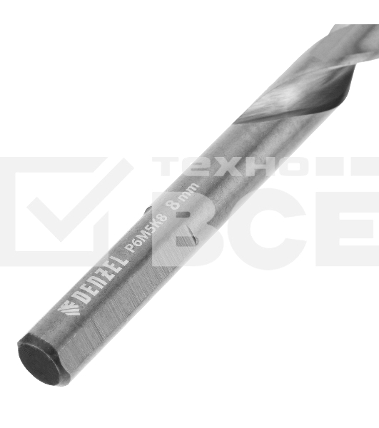 Набор сверл по металлу Denzel 2-8мм, Р6М5К8-TiN, Golden Tip, 6 шт 723004