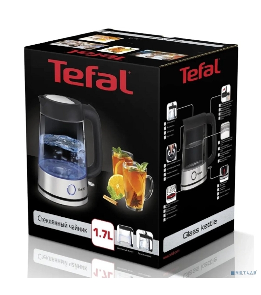 Чайник электрический Tefal BJ551B10 1.5 л, 1430 Вт, белый/серый