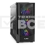 Компьютерный корпус Miditower ExeGate EVO-8227 (ATX, без БП, 2хUSB+1хUSB 3.0+HD Audio, черный, 3 вент. с RGb подсветкой, боковая панель - закаленное стекло), фото6