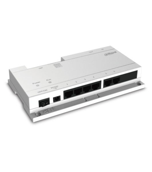 Коммутатор Dahua DHI-VTNS1060A, 6×PoE (24 В) + 2×Uplink, неуправляемый