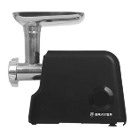 Мясорубка электрическая Brayer BR1612 черный, 2000 Вт, 2.0 кг/мин, реверс, защита от перегрузки, металлический лоток, насадки - 6, фото2