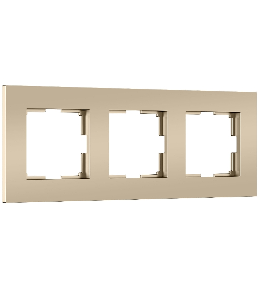 Рамка на 3 поста Slab (шампань софт) W0032911