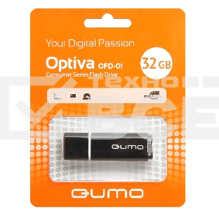 Флэш Диск USB 2.0 QUMO 32GB Optiva 01 Black QM32GUD-OP1-black
