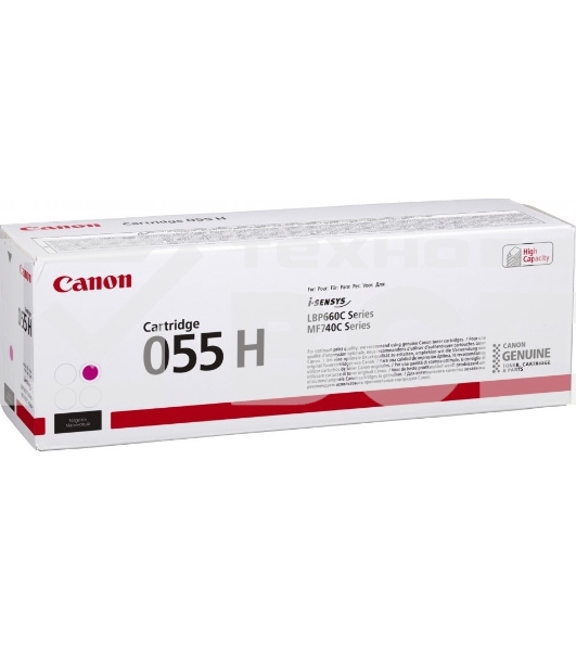 Картридж лазерный Canon 055 H M (3018C002) пурпурный (5900 стр.) для Canon i-SENSYS серий MF740, LBP660.